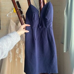 Elegant Navy Blue Dress